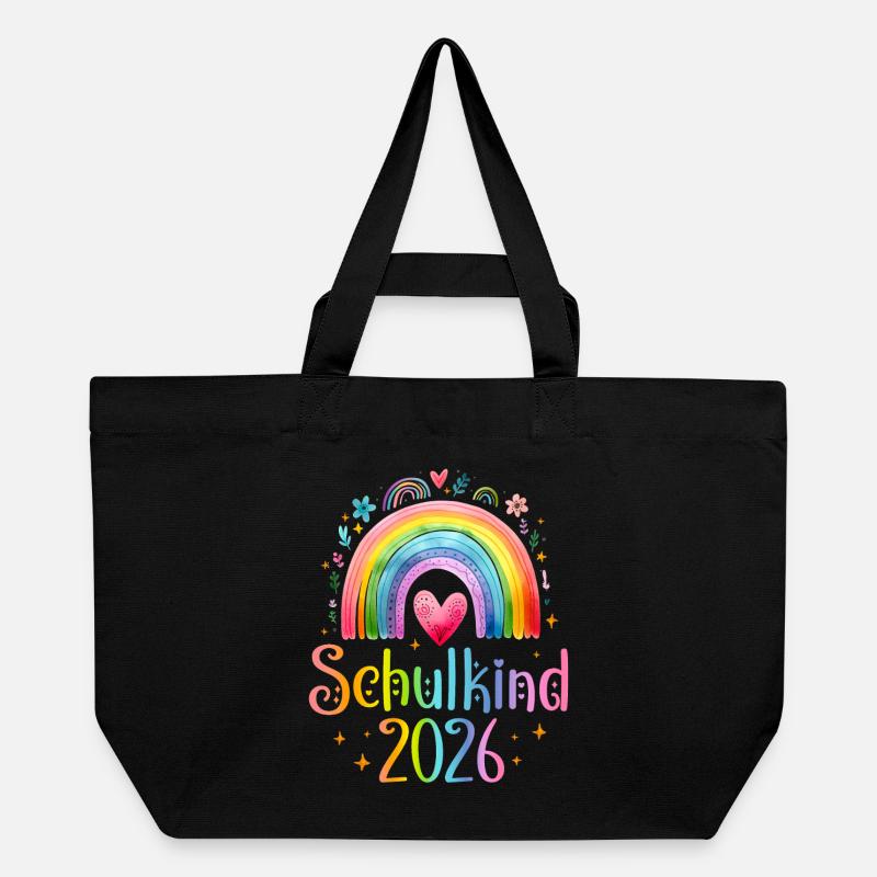 Écolier 2026 Cœur arc-en-ciel - Cabas recyclé Stanley/Stella - noir