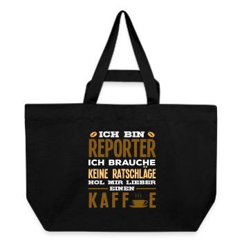 Investigative Reporter Journalist Advice - Recycled Shopping Bag Stanley/Stella - black - Front