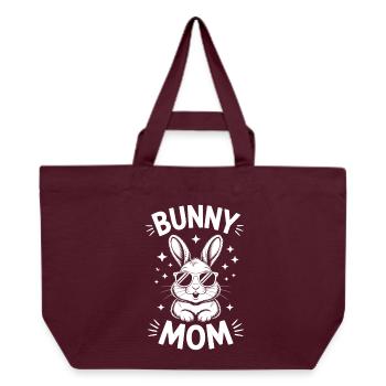 Bunny Saying Mom Rabbit Funny Bunnies Gift - Recycled Shopping Bag Stanley/Stella - burgundy - Front