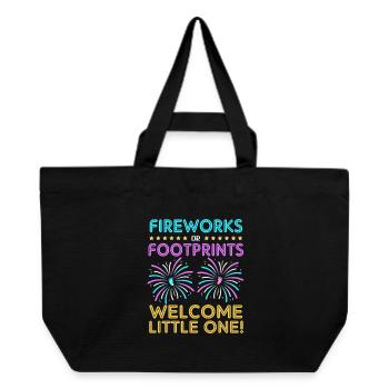 Gender Reveal New Year - Recycled Shopping Bag Stanley/Stella - black - Front