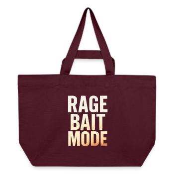 Rage Bait Mode, Funny Saying  - Recycled Shopping Bag Stanley/Stella - burgundy - Front