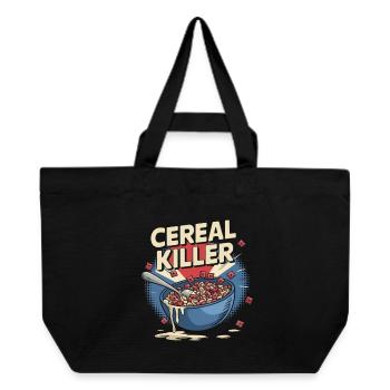 Cereal Killer - Retro Breakfast - Recycled Shopping Bag Stanley/Stella - black - Front