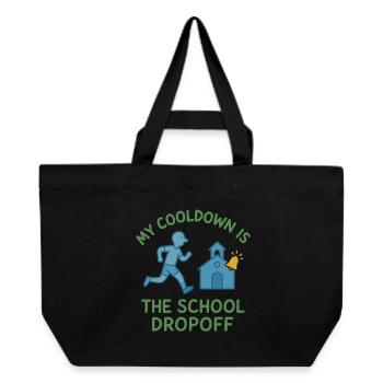 Laufende Mama, Papa, Joggende Eltern - Recycelte Shopping Bag von Stanley/Stella - Schwarz - Vorne