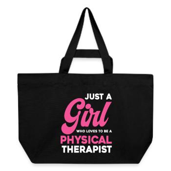 Mädchen liebt Physiotherapie - Recycelte Shopping Bag von Stanley/Stella - Schwarz - Vorne