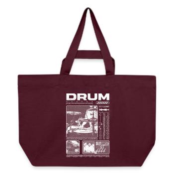 Rock Drummer Drum Player Streetwear - Recycled Shopping Bag Stanley/Stella - burgundy - Front