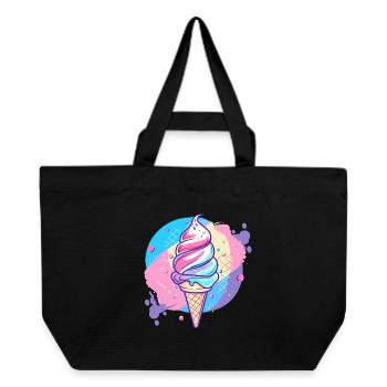 eiscreme - Recycled Shopping Bag Stanley/Stella - black - Front