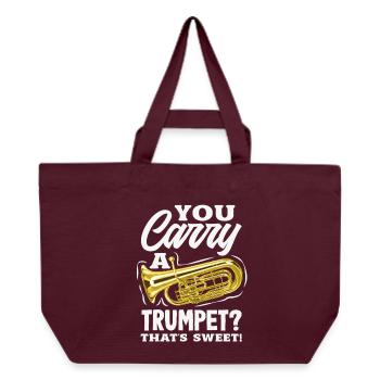 Vintage Euphonium Spieler - Recycelte Shopping Bag von Stanley/Stella - Burgunderrot - Vorne
