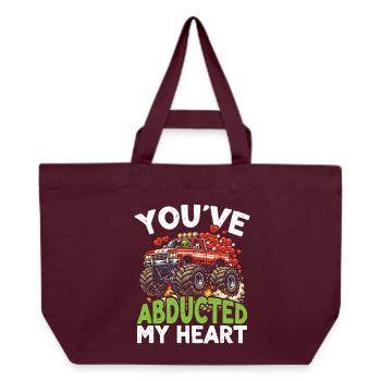Abducted Heart Monster Truck - Recycled Shopping Bag Stanley/Stella - burgundy - Front