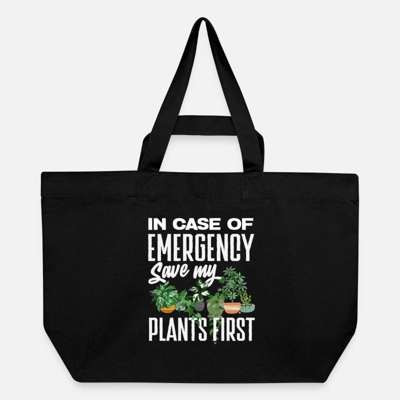 Emergency Saves My Plants Funny Gardener - Recycled Shopping Bag Stanley/Stella - black