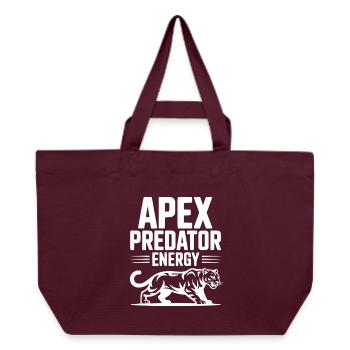 Energie des Spitzenprädators - Recycelte Shopping Bag von Stanley/Stella - Burgunderrot - Vorne