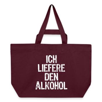 I supply the alcohol - Recycled Shopping Bag Stanley/Stella - burgundy - Front