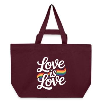 L’amour est l’amour Fierté LGBTQ arc-en-ciel - Cabas recyclé Stanley/Stella - bordeaux - Devant