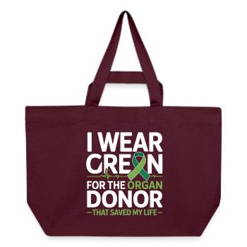 Grüne Organspende Lebensretter - Recycelte Shopping Bag von Stanley/Stella - Burgunderrot - Vorne