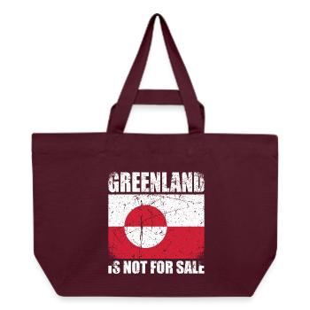 Greenland Is Not For Sale - Recycelte Shopping Bag von Stanley/Stella - Burgunderrot - Vorne