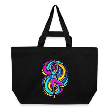 Yoga Pose - Recycled Shopping Bag Stanley/Stella - black - Front