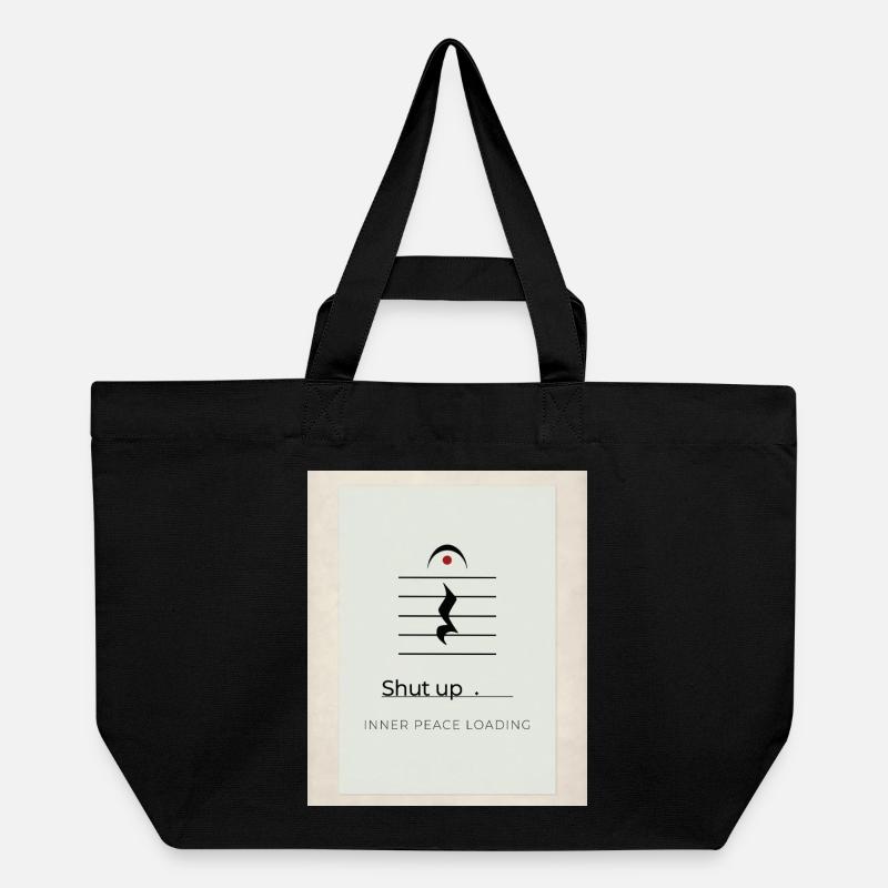 Shut up – Inner Peace Loading Design - Recycled Shopping Bag Stanley/Stella - black