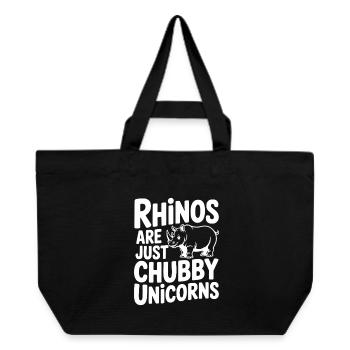 Les rhinocéros ne sont que des licornes potelées - Cabas recyclé Stanley/Stella - noir - Devant