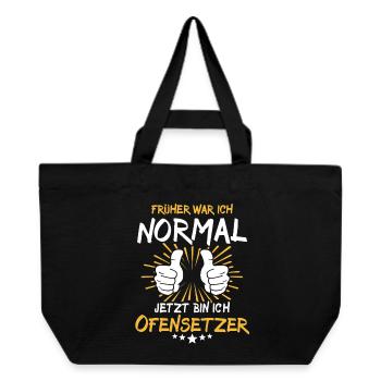 Stove Fitter Saying - Recycled Shopping Bag Stanley/Stella - black - Front