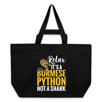  Snake Owner Terrarium Reptile Enclosure Burmese - Recycled Shopping Bag Stanley/Stella - black - Front