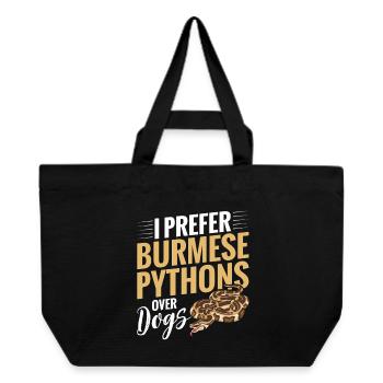  Burmese Python Stuff Reptile Foos Snake Owner - Recycled Shopping Bag Stanley/Stella - black - Front