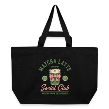 Matcha Latte Social Club Matcha Drink Enthusiasts - Recycled Shopping Bag Stanley/Stella - black - Front