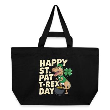 Dino Leprechaun St Patrick Day - Recycled Shopping Bag Stanley/Stella - black - Front