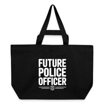 Future Police Officer - Recycled Shopping Bag Stanley/Stella - black - Front