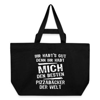 Pizza Baker - Recycled Shopping Bag Stanley/Stella - black - Front