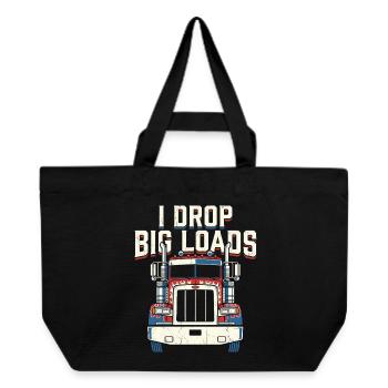 Funny Trucker Semi Truck Driver - Recycled Shopping Bag Stanley/Stella - black - Front