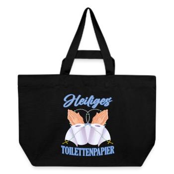 Holy toilet paper - Recycled Shopping Bag Stanley/Stella - black - Front