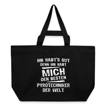 pyrotechnician - Recycled Shopping Bag Stanley/Stella - black - Front