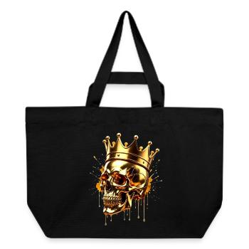 GOLDEN IMPERIAL SKULL - Recycled Shopping Bag Stanley/Stella - black - Front
