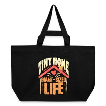 Tiny House - Recycled Shopping Bag Stanley/Stella - black - Front