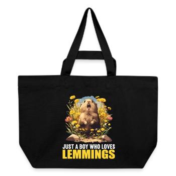 Lemmings Lemming - Recycled Shopping Bag Stanley/Stella - black - Front