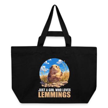 Lemmings Lemming - Recycled Shopping Bag Stanley/Stella - black - Front
