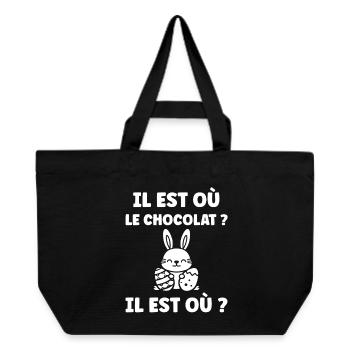 Where is the chocolate - Recycled Shopping Bag Stanley/Stella - black - Front