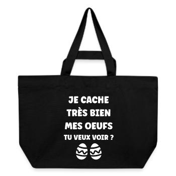 hUMOUR EASTER - Recycled Shopping Bag Stanley/Stella - black - Front