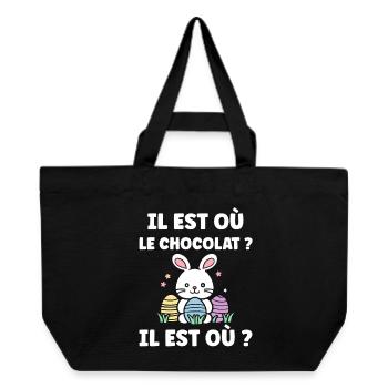 Where is the chocolate - Recycled Shopping Bag Stanley/Stella - black - Front