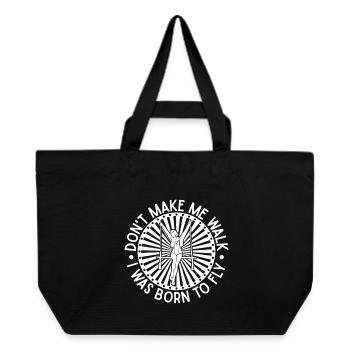 Circus Graphic Born To Fly Circus Performer Gifts - Recycled Shopping Bag Stanley/Stella - black - Front