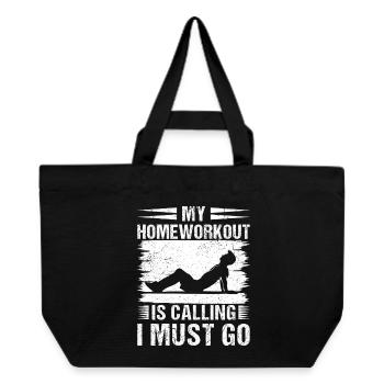 Gym Junkies Homeworkout Calling Must Go - Recycled Shopping Bag Stanley/Stella - black - Front