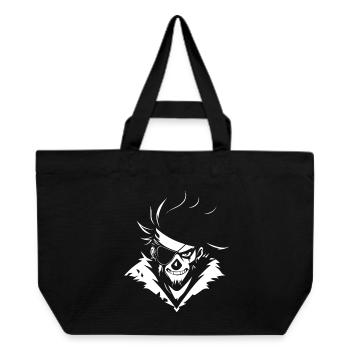Pirate Skull with Eye Patch – Urban Skull - Recycled Shopping Bag Stanley/Stella - black - Front