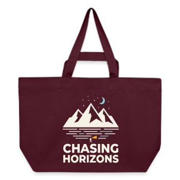 Chasing Horizons Nacht Berge Motiv - Recycelte Shopping Bag von Stanley/Stella - Burgunderrot - Vorne