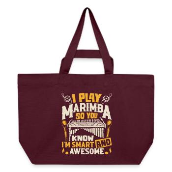 Marimbist, Schlaginstrument, Orchester, Marimba - Recycelte Shopping Bag von Stanley/Stella - Burgunderrot - Vorne