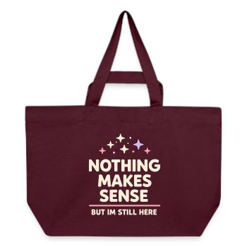 Existential humor, nihilism, humor, - Recycled Shopping Bag Stanley/Stella - burgundy - Front