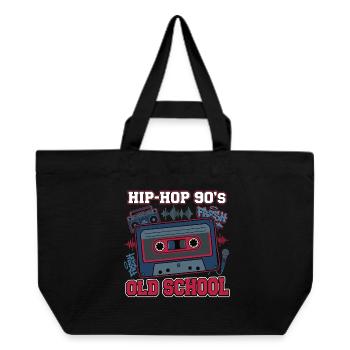Hip Hop 90s Oldschool Cassette Retro - Recycled Shopping Bag Stanley/Stella - black - Front