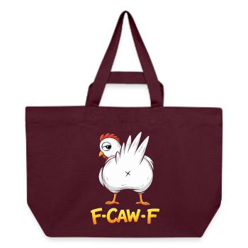 F-Caw-F poulet Humour adulte Coq drôle Fcawf - Cabas recyclé Stanley/Stella - bordeaux - Devant