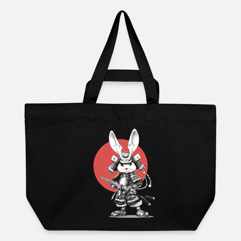 Samouraï Lapin en armure avec un katana - Cabas recyclé Stanley/Stella - noir