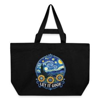 Let it Gogh Funny Vincent Van Gogh Starry Night - Cabas recyclé Stanley/Stella - noir - Devant