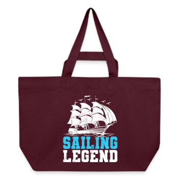 Sailing Legend Sailor Sail Captain - Recycled Shopping Bag Stanley/Stella - burgundy - Front