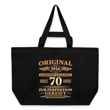 Original 1956 Siebzigster Geburtstag Geschenk - Recycelte Shopping Bag von Stanley/Stella - Schwarz - Vorne
